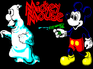 Mickey Mouse - The Computer Game title screen for ZX Spectrum